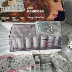Clairol Kindness 3 Way Hairsetter Box Rollers Pageant Curlers K-420 Mist 1978